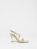 Side image of Square Strappy Sandals in Natural
