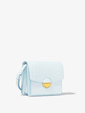 Front 3/4 image of Embossed Croc Dia Day Bag in pale blue