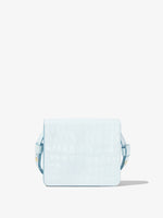 Back image of Embossed Croc Dia Day Bag in pale blue