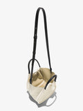 Interior image of Small Ruched Crossbody Tote in CLAY