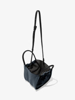 Interior image of Small Ruched Crossbody Tote in DARK NAVY