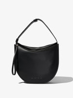 Front image of Baxter Leather Bag in BLACK