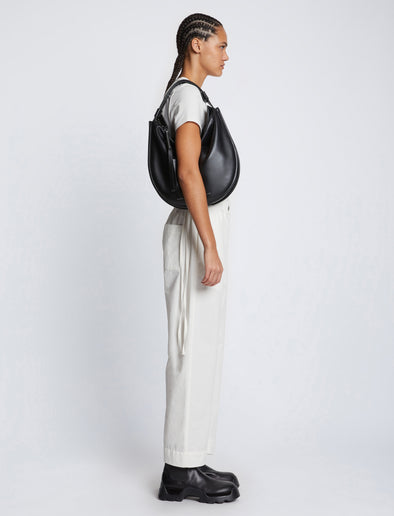 White Label Baxter Leather Shoulder Bag in Beige - Proenza