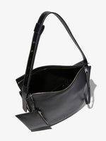 Interior image of Baxter Leather Bag in BLACK