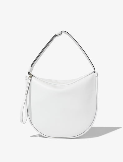 Front image of Baxter Leather Bag in OPTIC WHITE