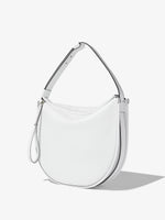 Side image of Baxter Leather Bag in OPTIC WHITE