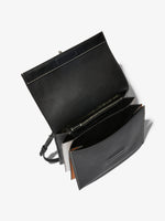 Interior image of Accordion Flap Bag in BLACK