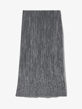 Flat image of Melange Knit Midi Skirt in black/white