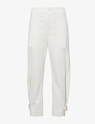 Still Life image of Cotton Twill Tapered Pants in OFF WHITE