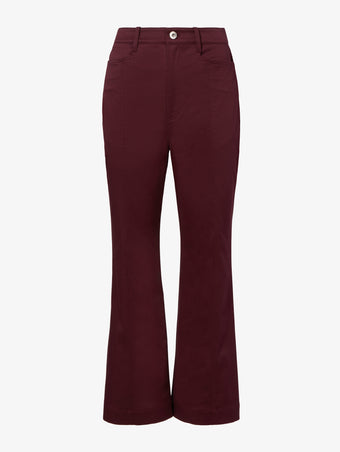 Still Life image of Cotton Twill Cropped Pants in PLUM