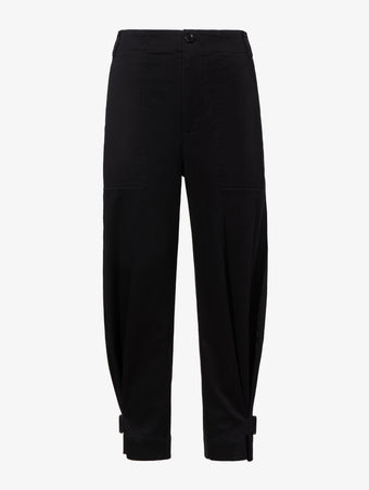 Still Life image of Cotton Twill Tapered Pants in BLACK