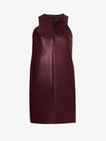 Still Life image of Faux Leather Sleeveless Dress in PLUM