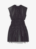 Still Life image of Faux Leather Drawstring Dress in BLACK