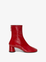 Side image of Patent Glove Boots in Red