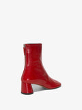 Back 3/4 image of Patent Glove Boots in Red