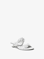 Front 3/4 image of Pipe Slide Sandals in WHITE