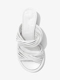 Aerial image of Pipe Slide Sandals in WHITE