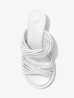 Aerial image of Pipe Slide Sandals in WHITE