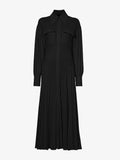 Still Life image of Pleated Matte Jersey Shirt Dress in BLACK