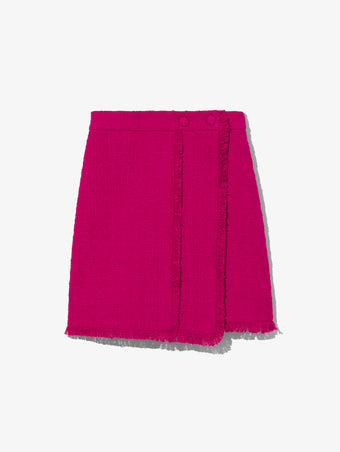 Flat image of Tweed Mini Skirt in magenta