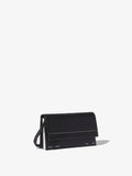 Side image of Small Accordion Flap Bag in BLACK