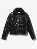 Proenza Schouler Still Life image of Lacquared Fleece Collar Jacket in Black