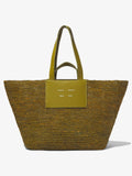 Front image of XL Morris Raffia Tote in MOSS