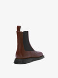 3/4 Back image of Square Chelsea Boots in Dark Brown