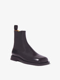 3/4 Front image of Square Chelsea Boots in Black