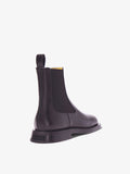 3/4 Back image of Square Chelsea Boots in Black
