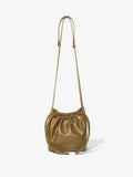 Back image of Drawstring Pouch in TRUFFLE with strap extended