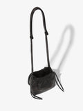 Aerial image of Drawstring Pouch in BLACK with strap up