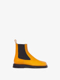 Front image of Square Chelsea Boots in Medium Orange