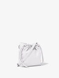 Side image of Drawstring Pouch in OPTIC WHITE with straps down