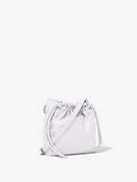 Side image of Drawstring Pouch in OPTIC WHITE with straps down