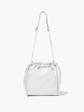 Back image of Drawstring Pouch in OPTIC WHITE with straps extended
