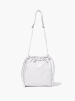 Back image of Drawstring Pouch in OPTIC WHITE with straps extended