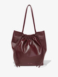 Front image of Drawstring Tote in DARK RED