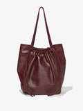Back image of Drawstring Tote in DARK RED