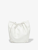 Back image of Drawstring Tote in OPTIC WHITE with straps down