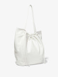 Side image of Drawstring Tote in OPTIC WHITE