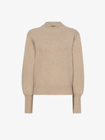 Still Life image of Eco Cashmere Balloon Sleeve Sweater in OATMEAL