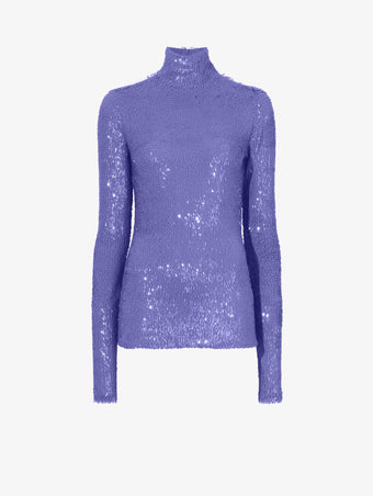 Still Life image of Faceted Sequin Top in LILAC
