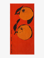 Front image of Orange Beach Towel in LIGHT RED/ORANGE/BLACK