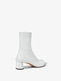 Back 3/4 image of Sculpt Ankle Boots in White