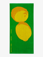 Front image of Lemon Beach Towel in DARK LIME/YELLOW/GOLD