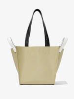 Back image of Large Mercer Leather Tote in STONE