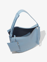 Aerial image of Baxter Leather Bag in DOVE GREY