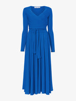 Still Life image of Matte Crepe Wrap Dress in BRIGHT BLUE