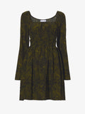 Still Life image of Vine Square Neck Mini Dress in FATIGUE/BLACK